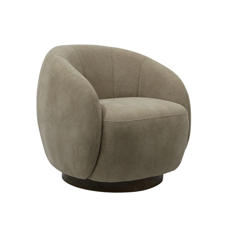Surround Swivel Accent Chair Upholstered Fabric Lounge Seating for Living Room