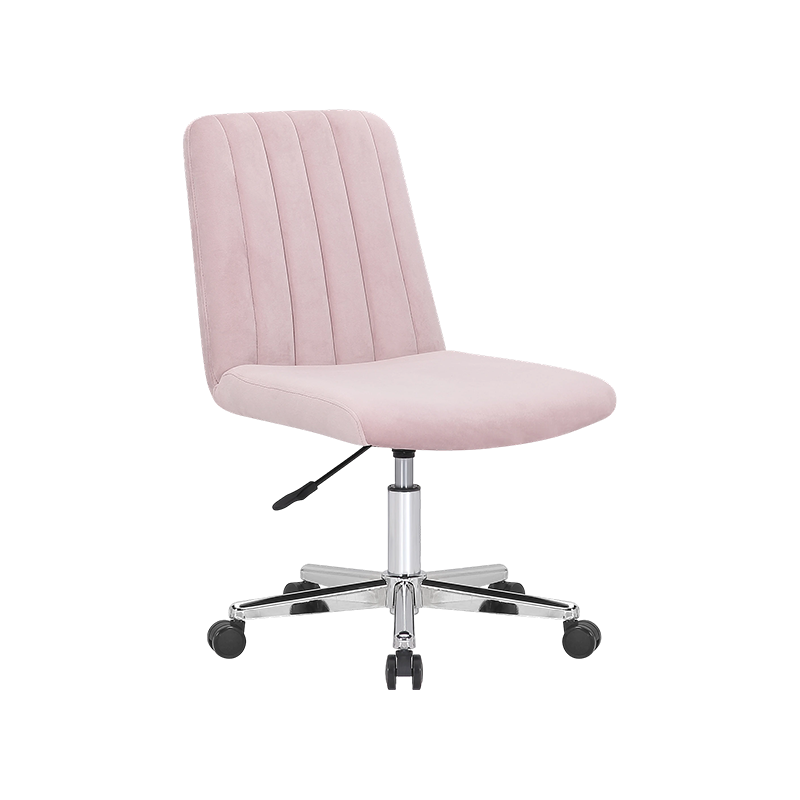 VIOLA , Office Chair, Computer Chair, Dressing Table Chair, Modern Desk Chair with Swivel Wheels, Rotating, Height Adjustable, Pink Fabric Chair