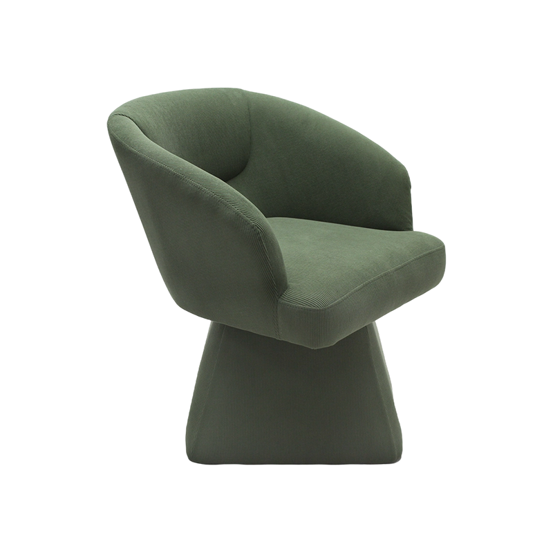 BRON,Corduroy Fabric Dining Chair Swivel Chair, Vanity Chair for Dining/Living Room, Bedroom, Makeup Room
