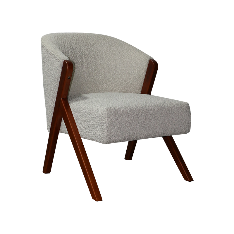 GINA, Accent Chair, Soft Fabric Club Chair, Stylish Leisure Chair for Reading and Living