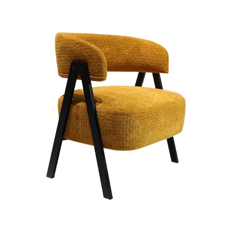 JESS velvet accent chair club chair rubber wood legs
