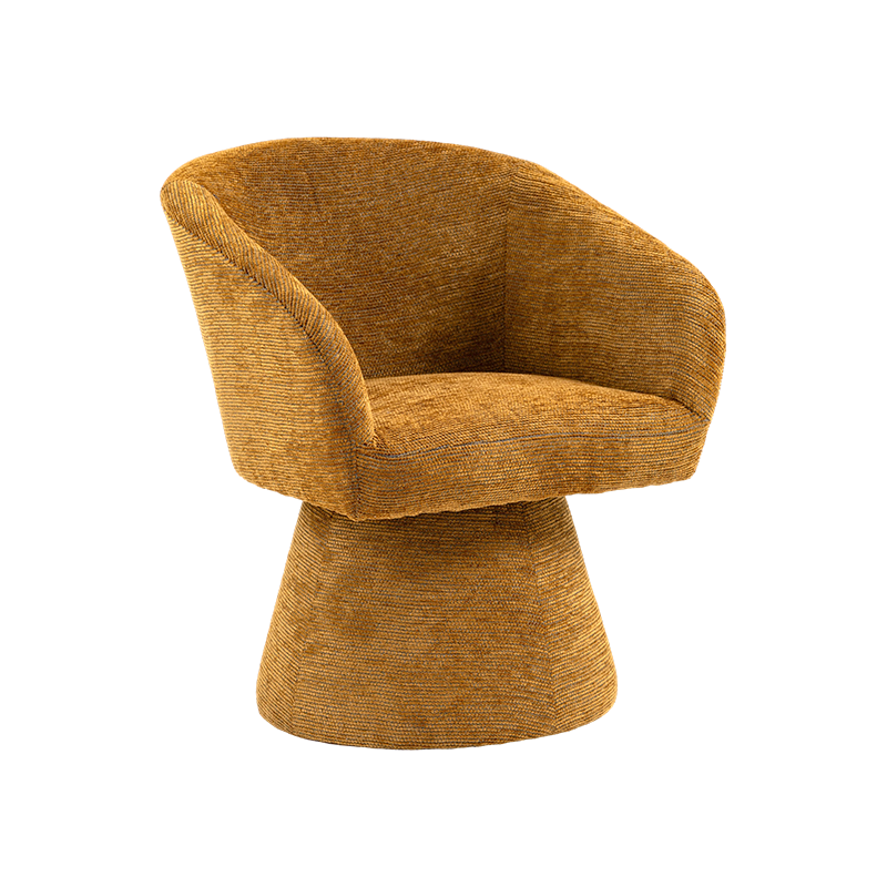 YOKO,Chenille Fabric Dining Chair Swivel Chair, Vanity Chair for Dining/Living Room, Bedroom, Makeup Room