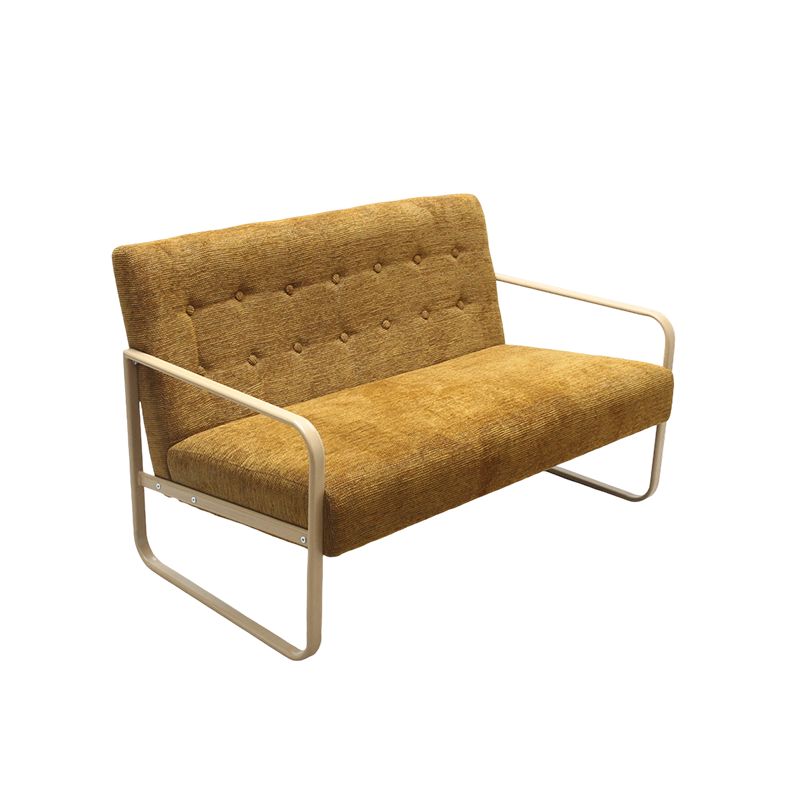 ARLO Two-Seater Sofa with Gold Frame Armrests