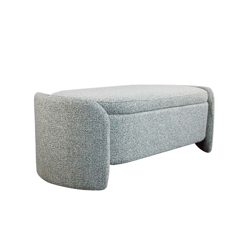 MANNI-B Bouclé Storage Bench Ottoman