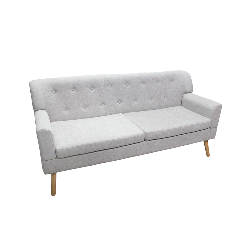 IKE Three-Seater Sofa with KD Rubber Wood Legs